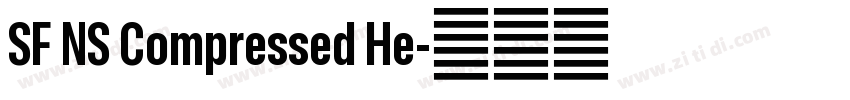 SF NS Compressed He字体转换